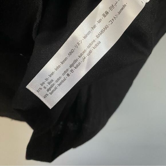 ZARA Belted Linen Jacket Dress Safari Black Matrix Trench Utility Size XS S - Picture 5 of 11